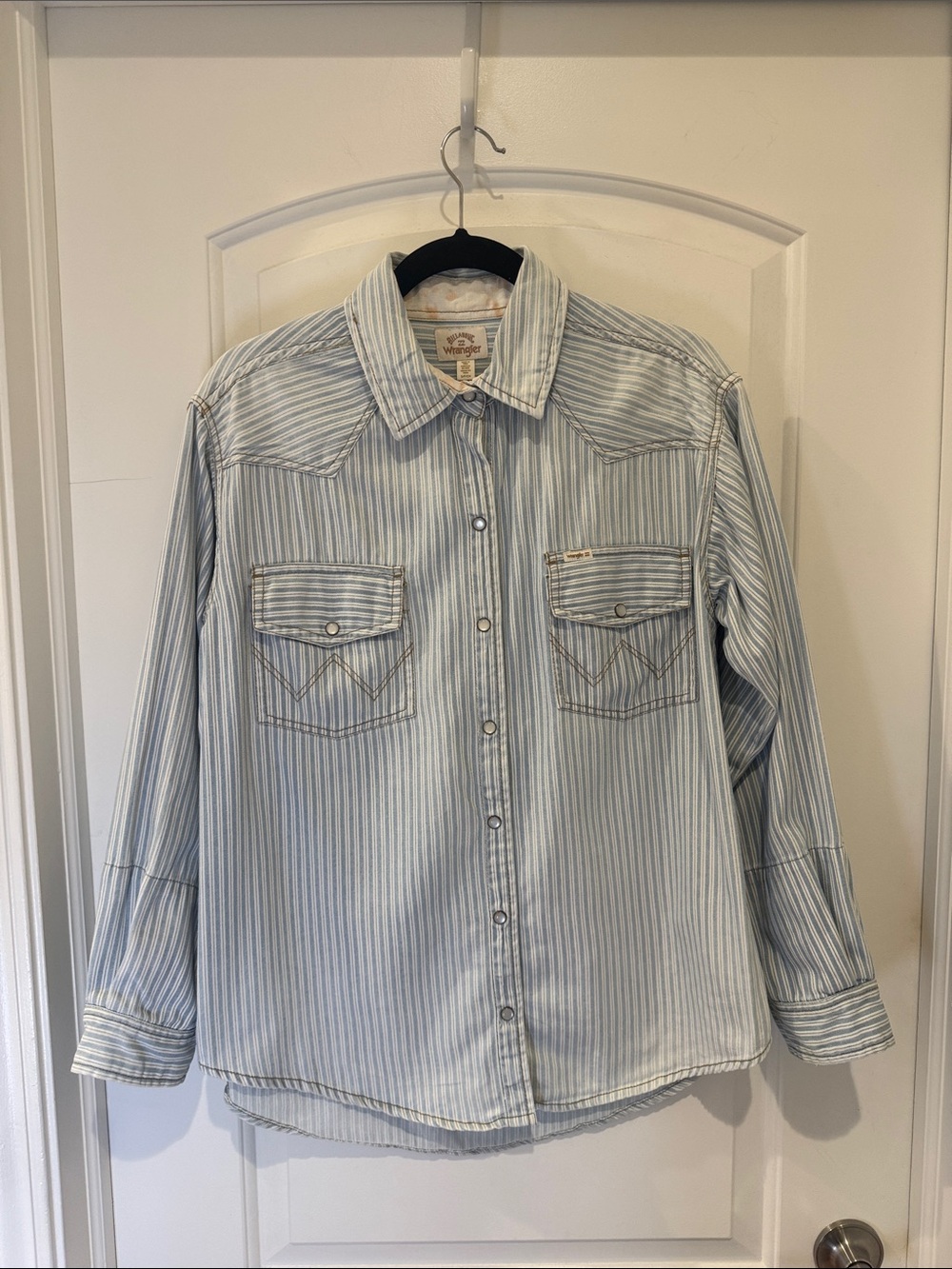 Wrangler Headed West 2 Button Up Denim Shirt